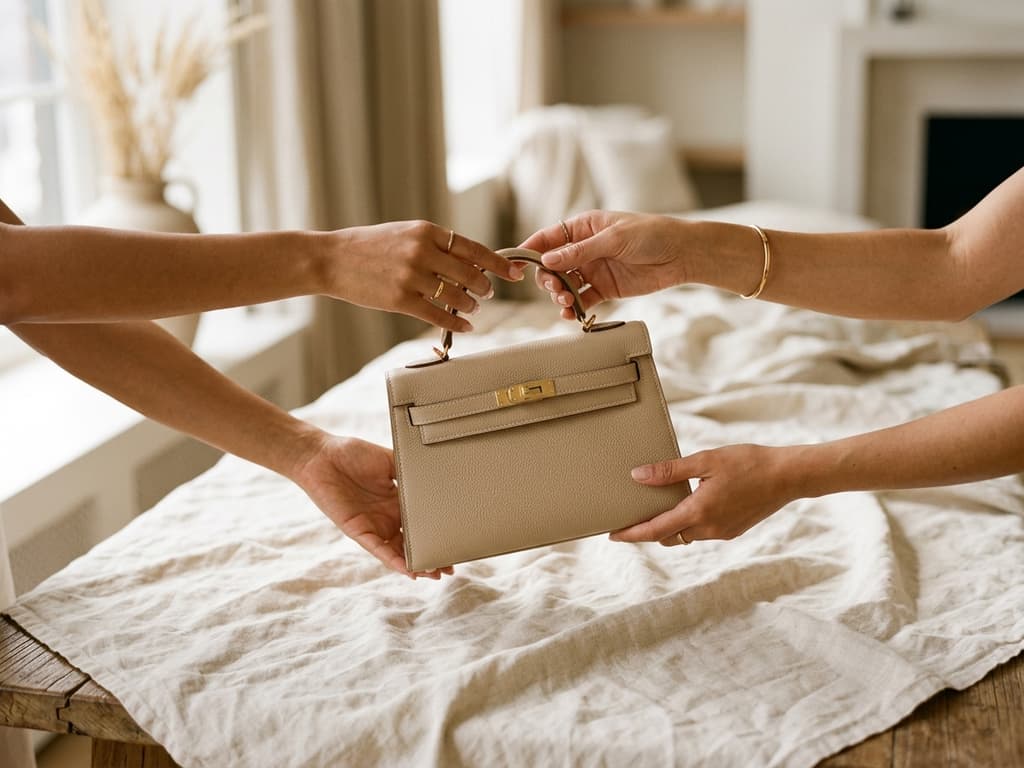 Remise d'un sac Chanel authentifié par un expert d'Ecrila